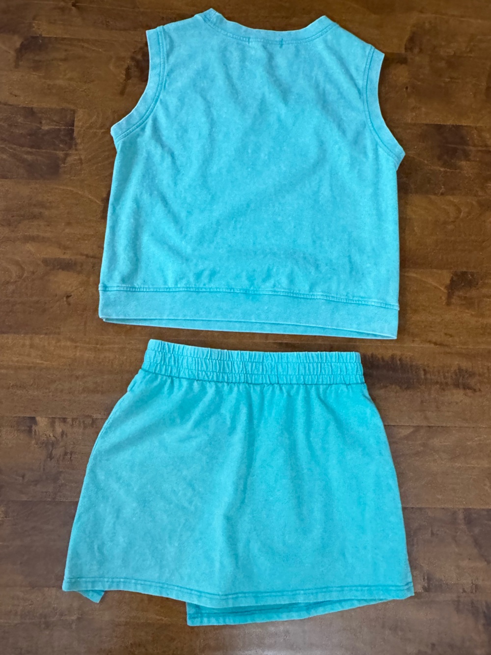 Simply Southern turquoise mineral washed skort set size small - Picture 2 of 4